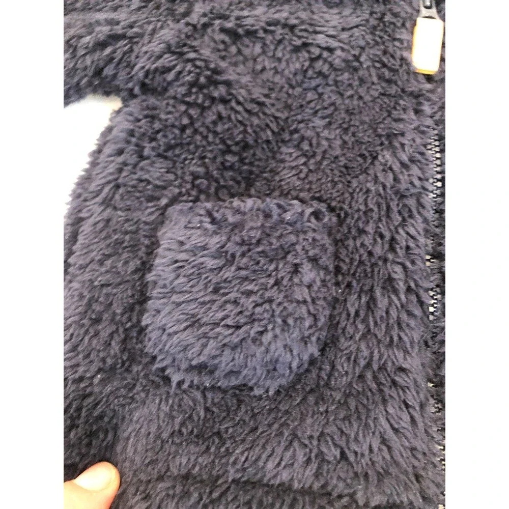 Carter’s Blue Bear Ear Zip-Up Sherpa Cardigan Size 3 Month